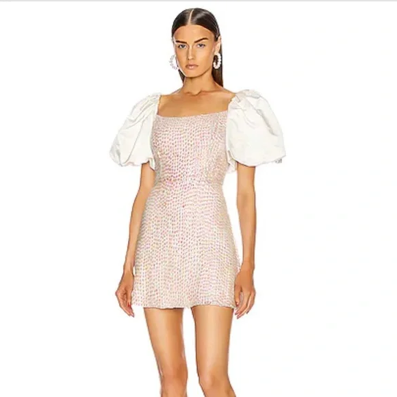 Markarian | Dresses | Markariancupid Puff Sleeve Sequin Mini Dress Size 6  Color Opal | Poshmark